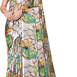 Floral Print Chiffon Saree-image-6