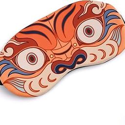 Eye Mask for Sleeping, Tiger Style Adjustable Eye Masks Cover Pad for Comfortable Sleep (Orange)-image-86