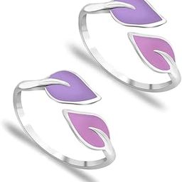 Top Openable Enamel Floral 925 Sterling Silver Toe Ring | Pure Chandi Bichiya For Women/Girls-image-20