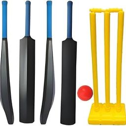 Cricket Set with PVC Plastic Bat, Wickets, Wind Ball, Sports Kit-image-95
