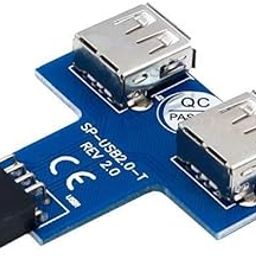 CALANDIS™ 2xNew USB 2.0 9-Pin Header to 2 USB A Female Port I Type Internal Adapter | Laptop Port Expansion Cards | Laptop Add-On Cards | Laptop & Desktop Accessories-image-23