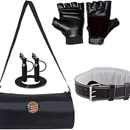 SIMRAN SPORTS Home Gym Accessories Gym Bag with Foam Skipping Rope,Gym Belt and Gym Gloves-image-14