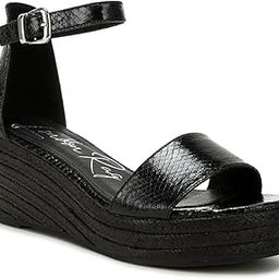 Faux Leather Snake Wedge Espadrilles-picture-30