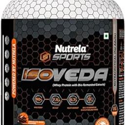 Nutrela Sports ISOVEDA Whey Protien Isolate Powder - 1kg, Irish Chocolate | 33 servings, Herbal Extracts and Digestive Enzymes-21
