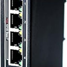 WIWAV WDH-5ET-POE 10/100Mbps Unmanaged 5-Port PoE Industrial Ethernet Switches with DIN Rail/Wall-Mount (Fanless,-30?~75?)-18
