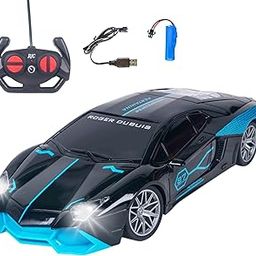 WISHKEY Remote Control Super High Speed Racing Car with Stylish Looks & Modern Design,RC Vehicle Toy for Kids Age 4+ Years Black-Blue, (Pack of 1)-29