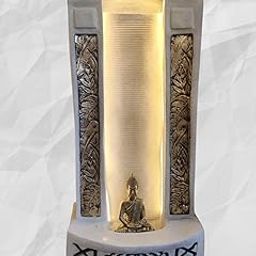 Art Mania Feet Slate Buddha Water Fountain with Buddha Statue LED Lighting Home, Office, Garden | Housewarming Item | Buddha Fountain & Water Fountain for Outdoor/Indoor Decor4FT.-image-29