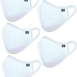 Fabric Adjustable filter pocket nose bridge double layer anti-pollution smog smoke cold cough protective cotton face mask reusable washable for men, women. (Pack of 10)-image-21