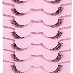 MAYCREATE® 7 Pairs Flase Eyelashes Winged Lashes Alluring Cat Eye Lashes Synthetic Fiber Fluffy Winged Eye Lashes Extensions Wispy Cat Eye Lashes Party Look Eyelashes-image-61