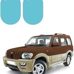 Car Side Mirror Protective Waterproof Anti-glare,Rainproof Anti-fog Film Set of 2 Pcs For Mahindra Scorpio 2009-8
