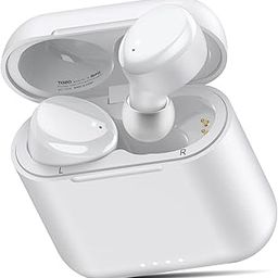 TOZO T6 True Wireless Earbuds Bluetooth 5.3 Headphones 45H Playtime with Wireless Charging Case, IPX8 Waterproof, OrigX Premium Sound Tech, Touch Control in-Ear Earphones Deep Bass with Mic White-image-24