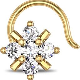 14K Yellow Gold Wire Nose Pin for Women-image-61