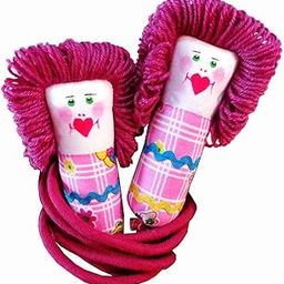 Anbay® Skipping rope and Jump Rope for Kids,Girls,Boys, Women and Men For-Exercise, Fitness,weight loss,Complete body workout,Tangle Free cotton Jumping Rope for Kids - Multicolor (Small, Pink)-image-59