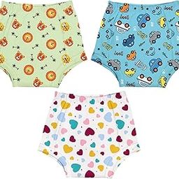 Moms Home Unisex Padded Baby Underwear | Soft & Premium Absorbent Organic Cotton Baby Diaper Pants | Potty Training Pants | Pack of 3 (2-3 Years)-image-11