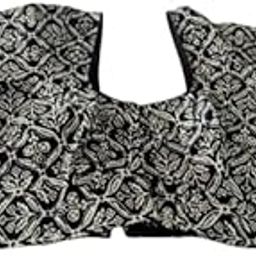 pvk Exclusive Cotton Readymade Half Sleeve Blouse for Women, Black-picture-46