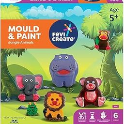 Fevicreate DIY Mould and Paint Jungle Animals Craft kit | Kids DIY Craft 5 Years | DIY Craft and Paint kit-15
