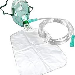 Mowell Non-Rebreathing (NRB) Face Mask High Oxygen Concentration with R/eservoir Bag/High Concentration mask for Adults Pack of 2-53