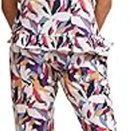 Women's Sleeveless Cotton Co-ord Set with Pocketed Pajama | Abstract Printed Loungewear-18