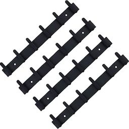 Ingo creation Stainless Steel 6 Pin Black L Cloth Hanger Wall Mounted Bathroom Cloth Hanger,Door Hooks Rail for Hanging Keys,Clothes,Towel (Pack of 4)-image-19