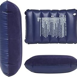 Chancy Velvet Travel Air Inflatable Pillow Soft Comfortable Sleeping for Family Ultra Thin and Lightweight Tourist Pillow Cushion Bag Backpacking (Blue)-35