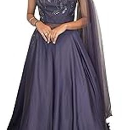 One-Shoulder Embellished Gown Set-image-43