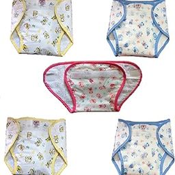 MOTHERS CHOICE Reusable Loop and Hook PVC Nappy/Diaper Training Pants/Langot Waterproof Nappy for New Born Baby Outside Soft Plastic Inside Terry Cotton 3-6 Months (PACK OF -5 (SMALL))-picture-10
