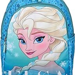 Disney Elsa Backpack | 18L School Backpack for Kids | College Backpack | School Bag for Boys & Girls | 3 Compartments School Backpack | Spacious & Multiple Pockets | Green-35