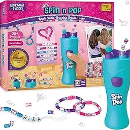 Imagimake Spin n Pop Beads Studio: Bracelets Braids & More| Patented Electric Bracelet Maker| DIY for Kids Ages 8-12| Create 25+ Accessories| Jewellery Making Kit| Gift for Girls & Teens, Multicolor-picture-10