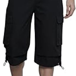 Men Relaxed Fit Solid Mid-Rise Cargo Bermuda Shorts-image-37