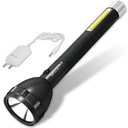 FIRSTLIKE® 50W Dual Mode Waterproof Power Full Rechargeable Long Range Torch Up to 1 Km with COB Backlight (50W + COB)-1