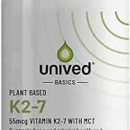 Unived Basics K2-7 | Plant-Based K2-7 as Menaquinone-7 (MenaquinGold) | Bone, Arterial, and Skeletal Muscle Health | 60 Vegan Capsules-image-2