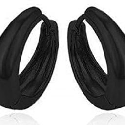 Men Jewellery Kaju Bali Salman Khan Style Silver Hoop Earrings for Men and Boys Man Unisex Bali-BALI (Black)-52