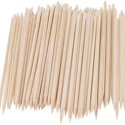 MERISHOPP® 2x100 Pieces Nail Art Orange Wood Stick Cuticle Pusher Remover Manicure Tool |Health & Beauty | Nail Care, Manicure & Pedicure | Nail Art Accessories-image-1