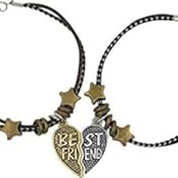 Friendship Day & Valentines Day Special for Best Friend & Couple with Best Friend Letter Design Leather Bracelet-50