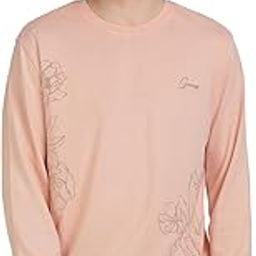 Peach Pure Cotton Printed Round Neck Sweatshirt-image-18