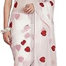 Women's Georgette Embroidery Saree with Unstitched Blouse Piece-image-54