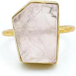 dua Rose Quartz Unshape Ring – Chic Pink Gemstone Love Ring for Women-picture-48
