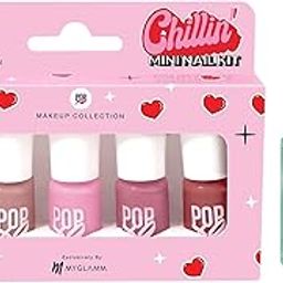 MyGlamm Popxo Makeup Collection -Mini Glossy Finish Nail Kit-Chillin'-15Ml & Lit Glossy Nail Enamel Remover-30Ml-image-30