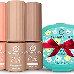 Colors Queen Nail Trend Glossy Nail Paint Combo Set of 3 with Free Nail Paint Remover Wipes - 45 pcs| Long Lasting & Vibrant Nail Paint for Women (Pretty in Pink, New Bloom, Sand Strom, 39ml)-image-1