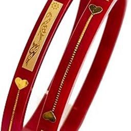 22kt (916) Yellow Gold Handmade Pola Bangles|Chooda|Churas for Women with Purity Certificate-image-50