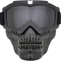 FABSPORTS protective goggles with detachable mask, Skull face, Anti UV, Windproof, soft foam padded for comfort. Used for Motorcycle, Dirt Bike off road, ATV Ride, snowboarding, skiing, cycling etc-image-113