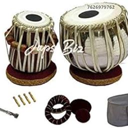 JAPS BIZ® Steel Tabla Set with Gaddi, Hammer, Cover & Bag for Beginner or Professional Player-image-36