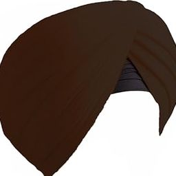 PUNJABI TURBAN 100% COTTON LIGHT FULL VOILE | TRADITIONAL TIE & WEAR PAGRI, PAGG FOR SIKH, PUNJABI, SARDAR MEN, BOYS,WOMEN | SOFT & COMFORTABLE | Coffee | 9.5 Meter with PIKO SILAI-image-92