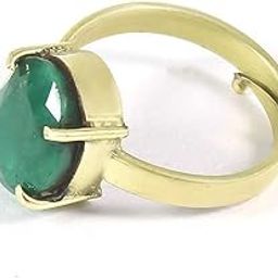 4.25 Ratti 3.41 Carat A+ Quality Emerald Panna Gemstone Ring for Men and Women's-image-99