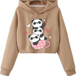 Crop Hoodie Sweatshirt Women Cute Casual Trendy Stylish Latest White Black Pink Beige Lavender Brown Girl 399 499 Under-image-47