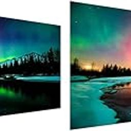 HASTHIP® 5D Diamond Painting Kit 27.5 X 15.7inch Large Size Aurora Lake for Adults DIY Full Drill Crystal Rhinestone Arts and Crafts Art Home Wall Decor 2PCS-image-25