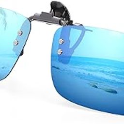 Mirror Polarized Clip on Flip up Metal Clip Sunglasses Lens Sports-picture-18