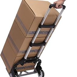 80 kg Folding Foldable Aluminium Heavy Luggage Trolley Hand Truck with Wheel-image-9