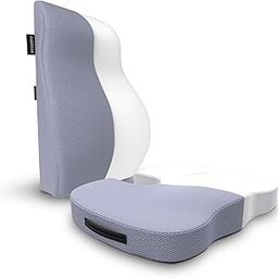 CareFoam Coccyx Seat Cushion for Tailbone & Back Support for Chair - Orthopedic Memory Foam Sitting Cushion Combo - Relieves Back, Sciatica, Hip, Seat Bone Pain - for Office & Home Chair-picture-17