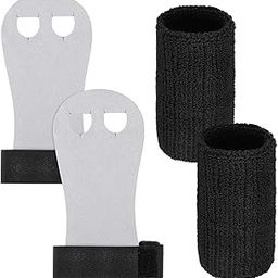 ATORSE Kids Gymnastics Grips Wristbands Sets Gymnastics Hand Grips for Kids Black L|Equipment-27